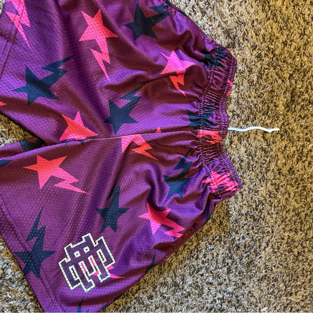 Eric Emanuel Purple Star Patterned Men's Shorts